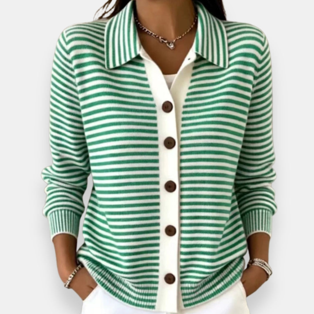 Briana - Cardigan às riscas de toque suave