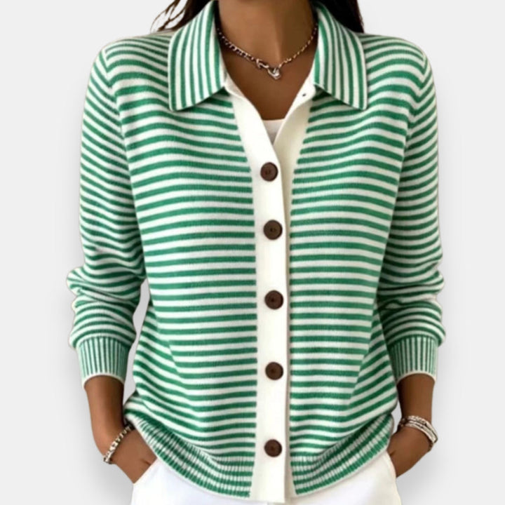Briana - Cardigan às riscas de toque suave