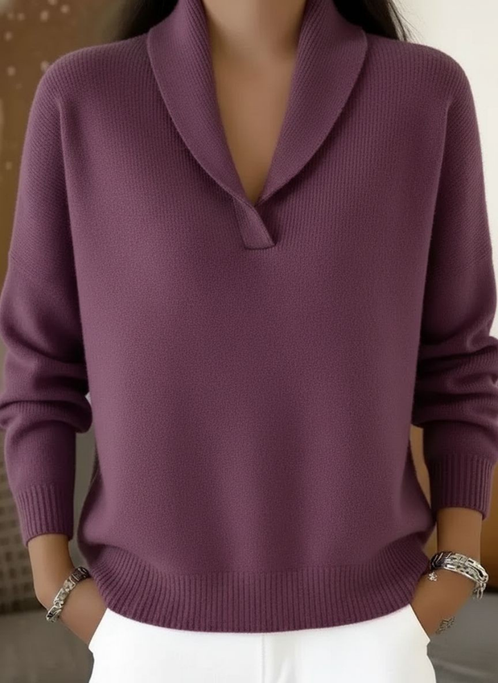 Cybele - Camisola com decote em V e toque macio