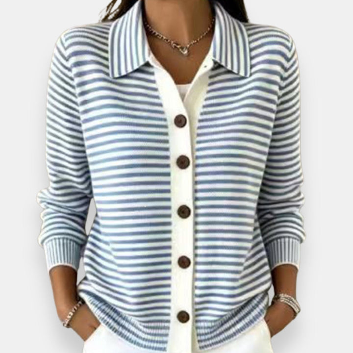 Briana - Cardigan às riscas de toque suave