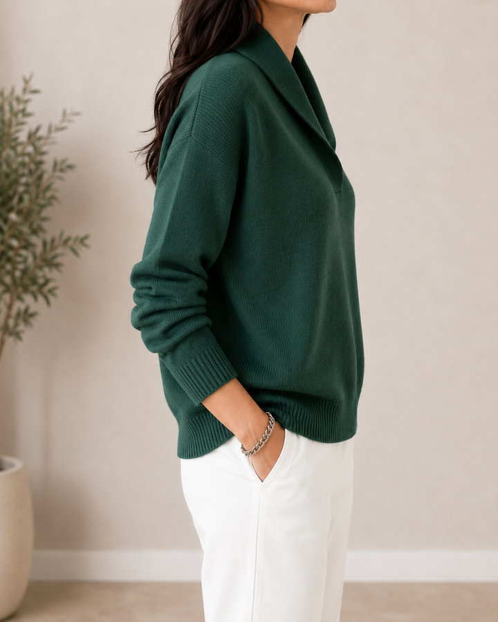 Amandina - Camisola de decote em V com toque suave