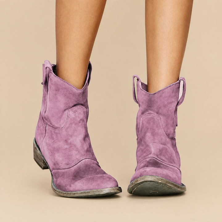 Avelina - Botins premium de salto baixo