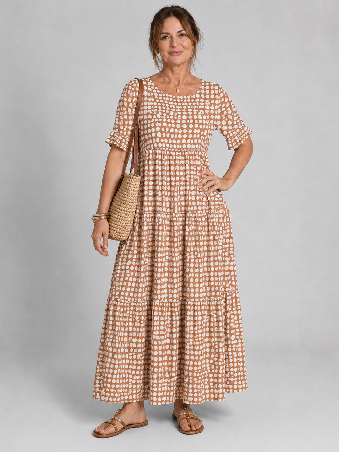 Xylavie - Vestido midi arejado
