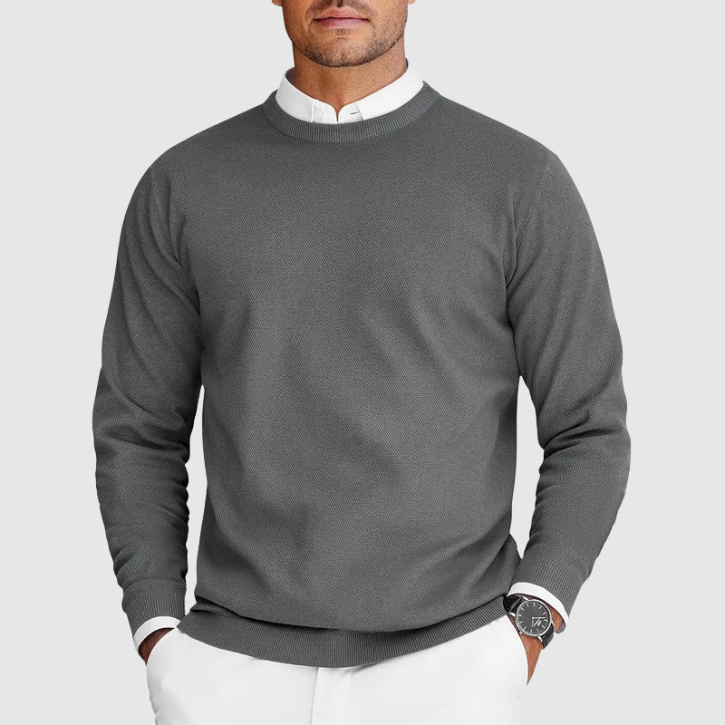Corvyn - Camisola de gola redonda com toque suave