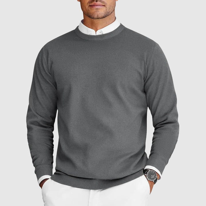 Corvyn - Camisola de gola redonda com toque suave