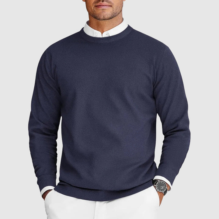 Corvyn - Camisola de gola redonda com toque suave