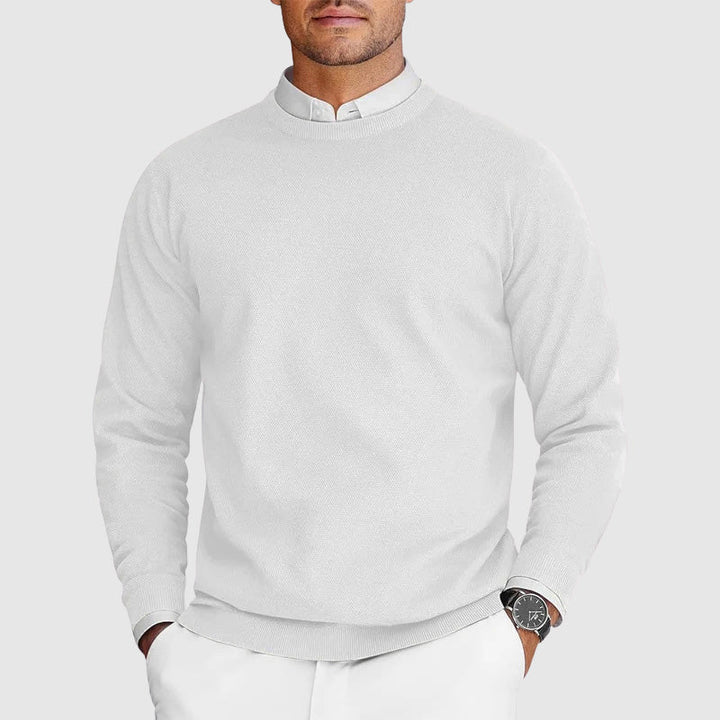 Corvyn - Camisola de gola redonda com toque suave