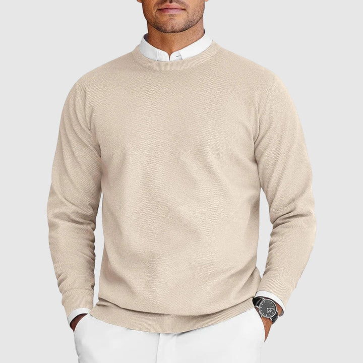 Corvyn - Camisola de gola redonda com toque suave