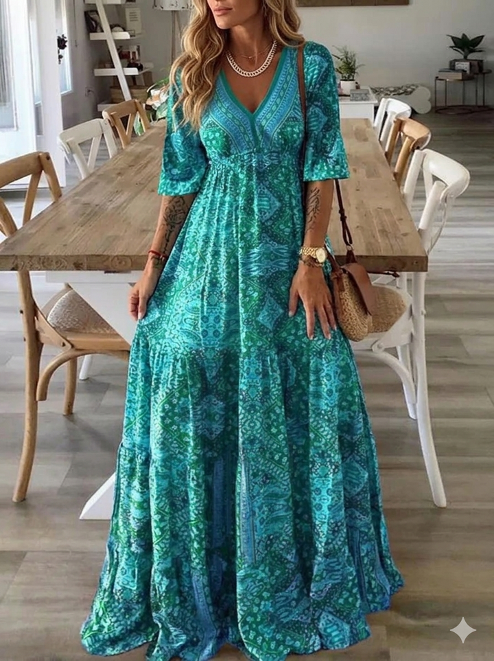 Ysavelle - Vestido boho de toque suave