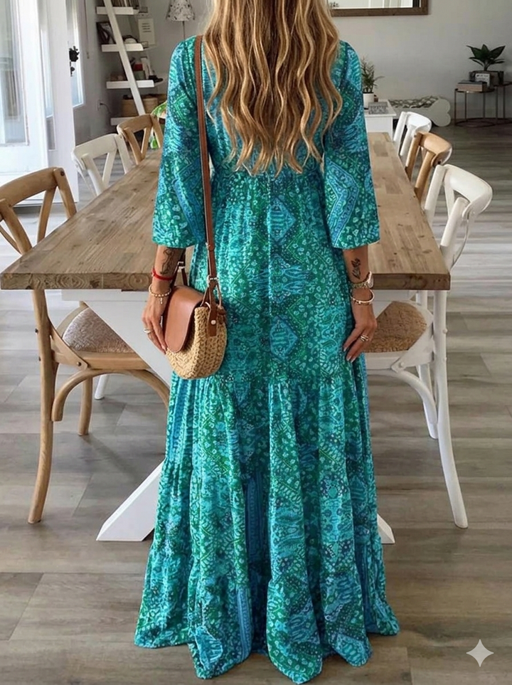 Ysavelle - Vestido boho de toque suave