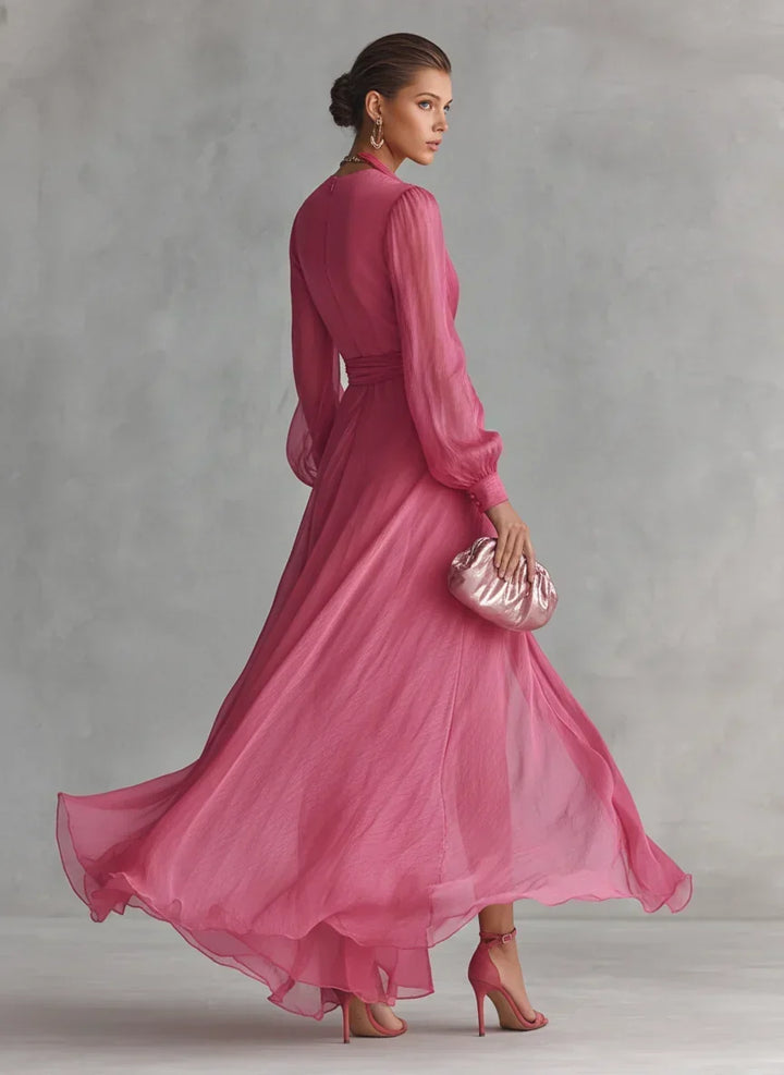 Caelissea - Vestido comprido acetinado