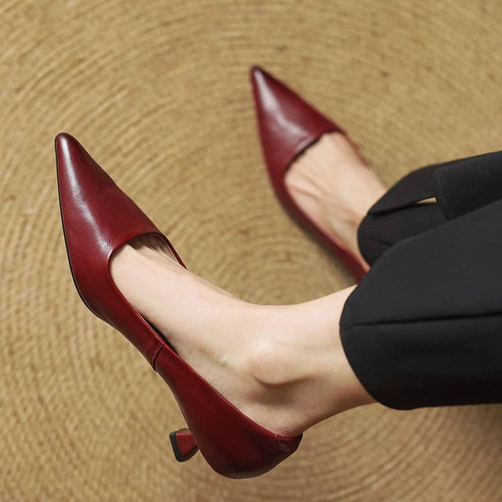 Serelina - Sapato elegante de salto baixo com bico fino
