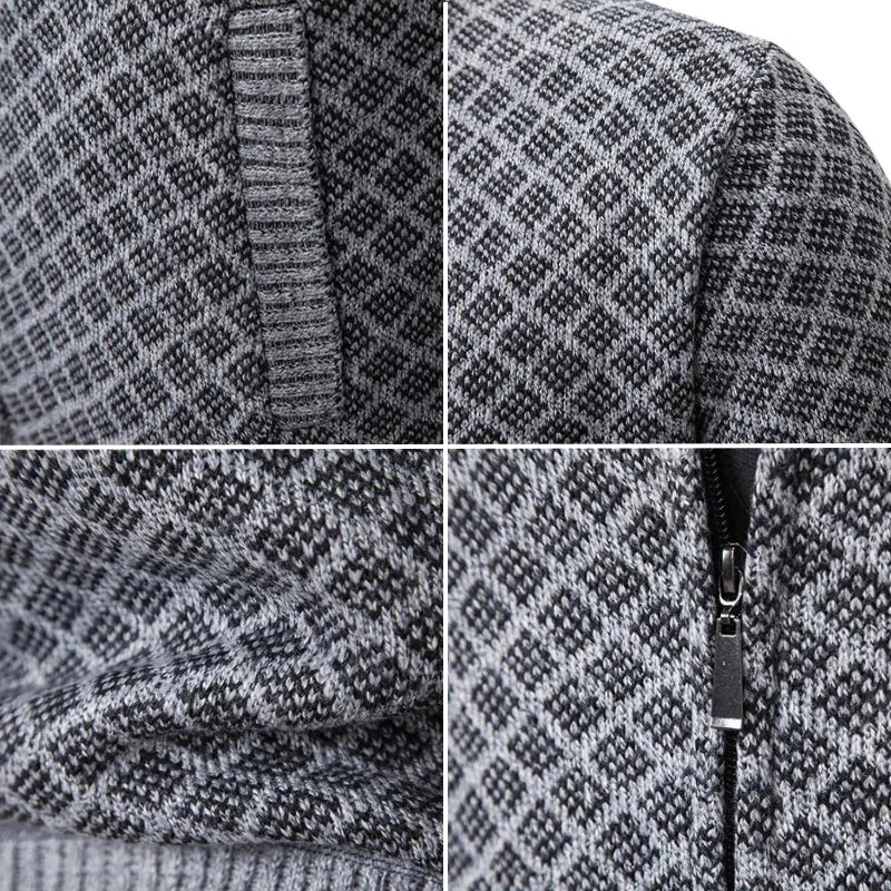 Aris - Cardigan com fecho frontal e padrão