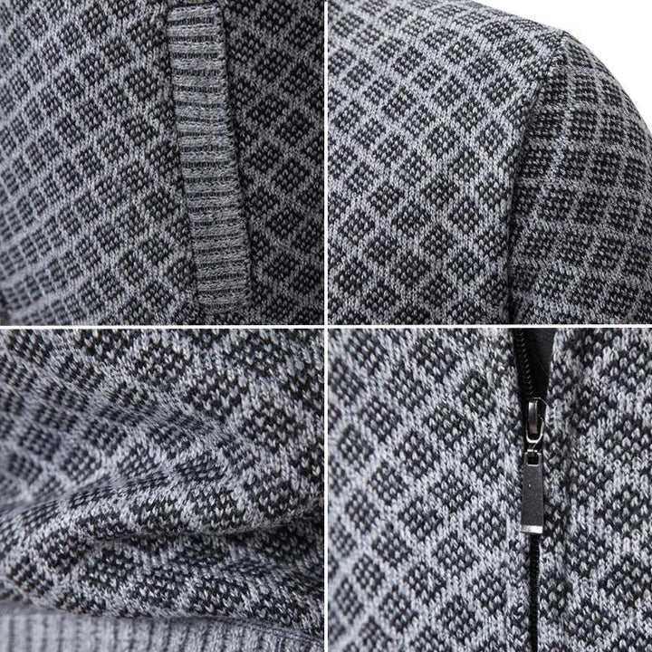 Aris - Cardigan com fecho frontal e padrão