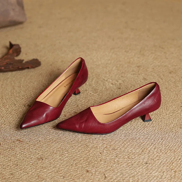 Serelina - Sapato elegante de salto baixo com bico fino