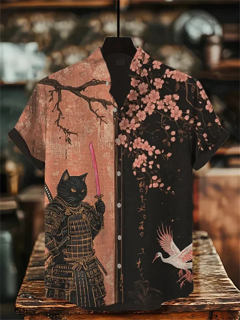 Ulric - Camisa de botões com estampado gráfico costeiro