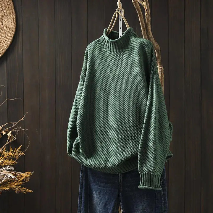 Oriane - Camisola de gola alta texturizada
