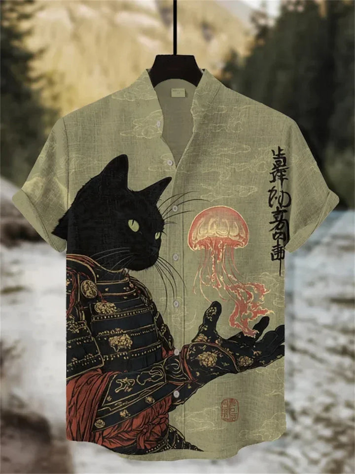 Ulric - Camisa de botões com estampado gráfico costeiro