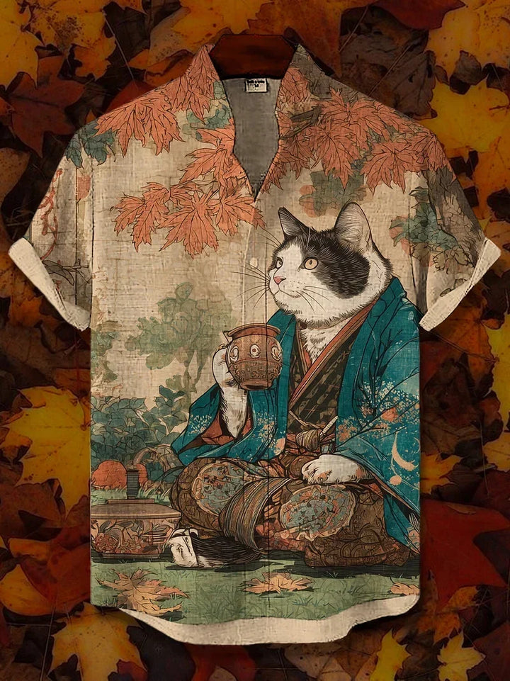 Ulric - Camisa de botões com estampado gráfico costeiro