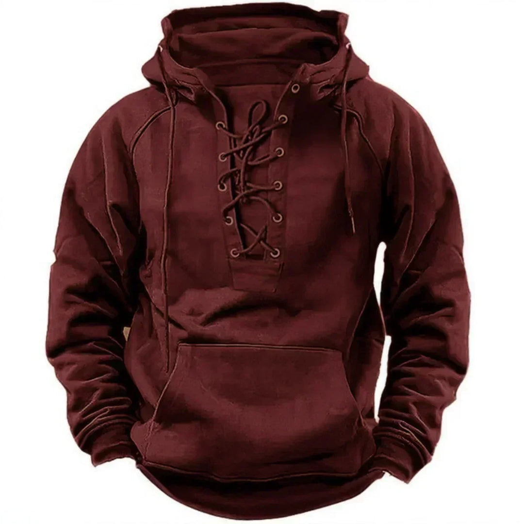 Damon - Camisola com capuz com cordão macio ao toque