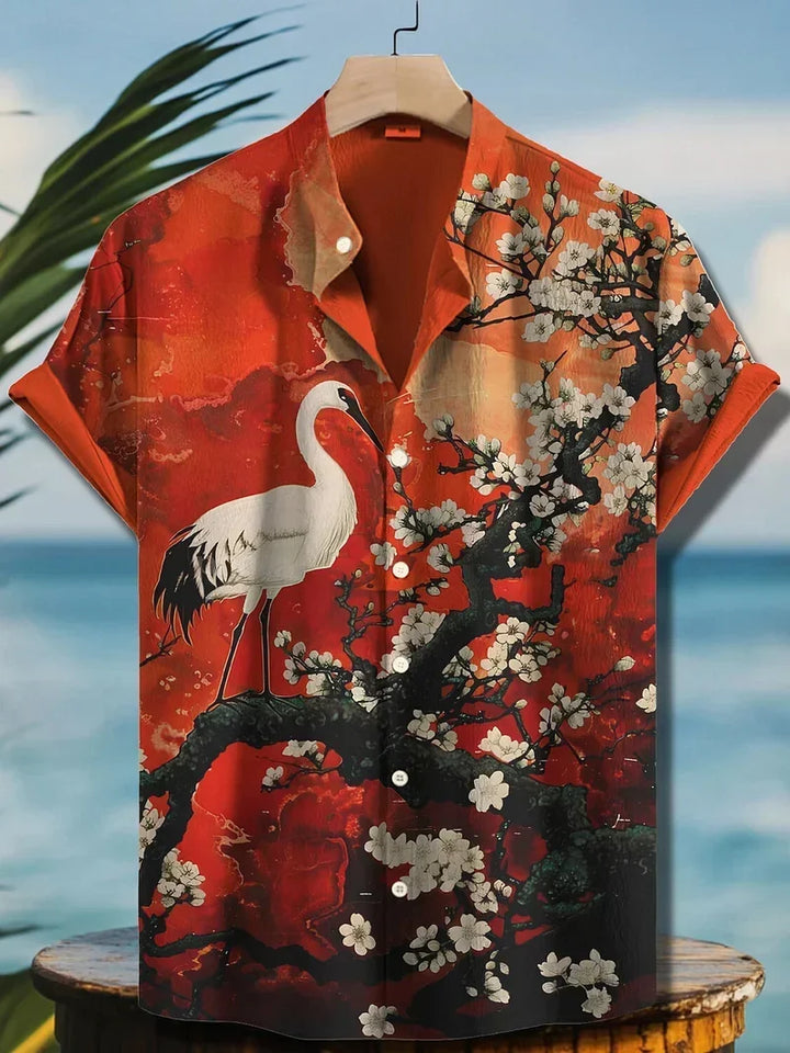 Ulric - Camisa de botões com estampado gráfico costeiro
