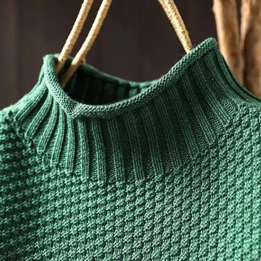 Oriane - Camisola de gola alta texturizada
