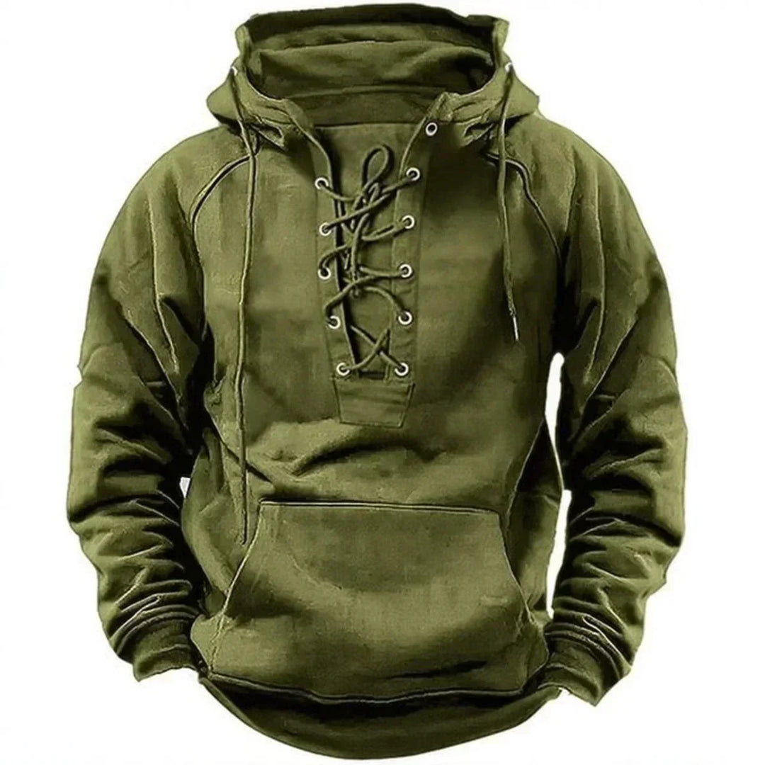 Damon - Camisola com capuz com cordão macio ao toque