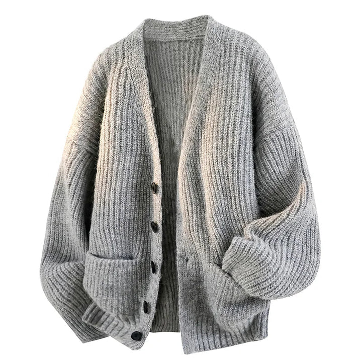 Galienne - Cardigã oversized com decote em V e toque suave