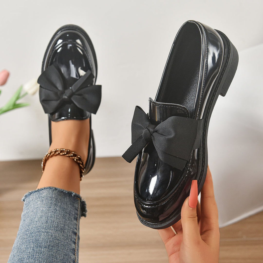 Wisterique - Mocassins de plataforma com alto brilho