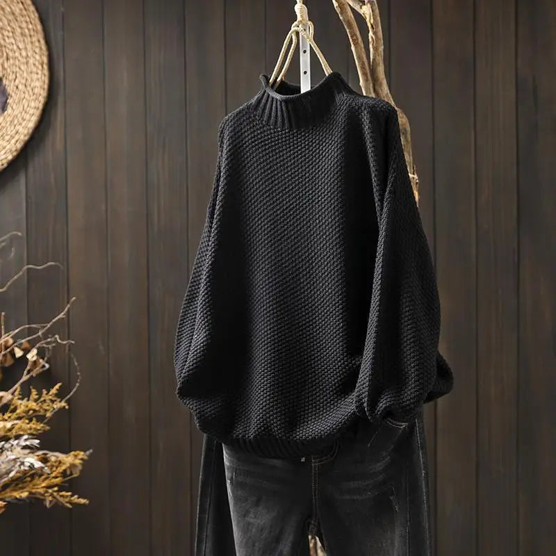 Oriane - Camisola de gola alta texturizada