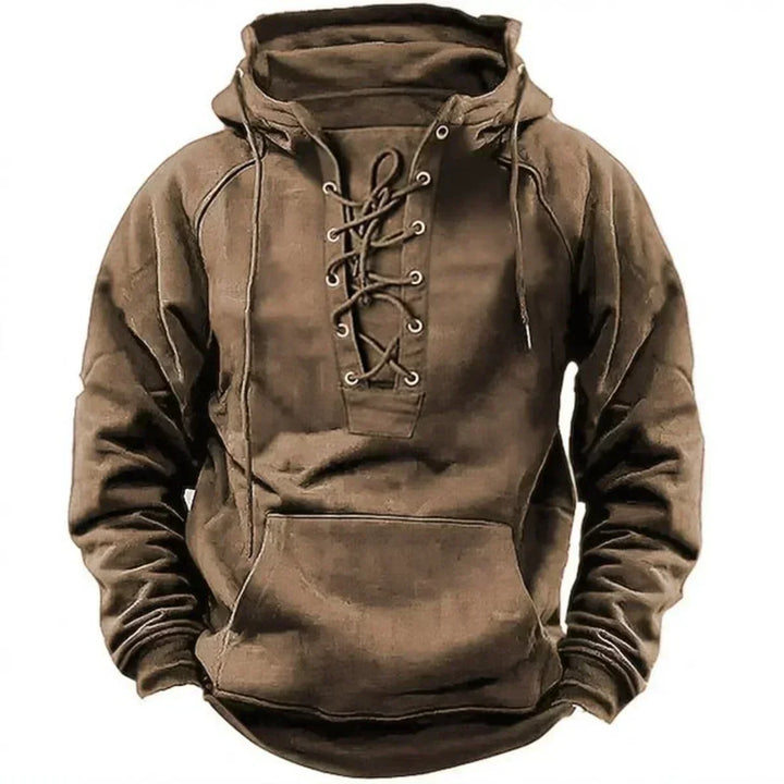 Bervin - Hoodie pesado com cordão