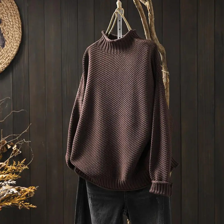 Oriane - Camisola de gola alta texturizada
