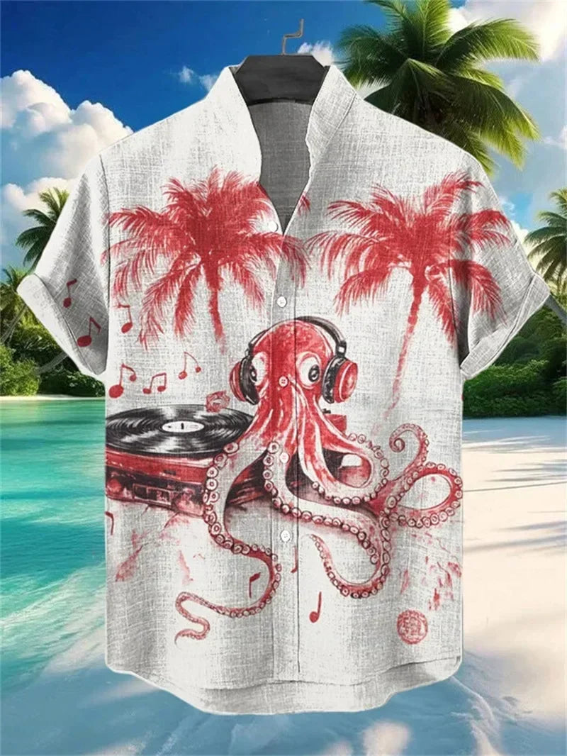 Ulric - Camisa de botões com estampado gráfico costeiro