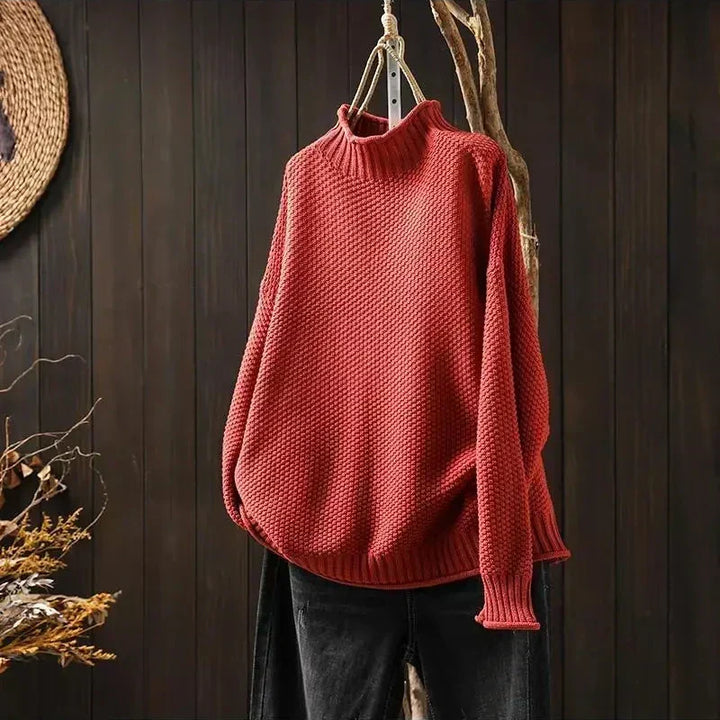 Oriane - Camisola de gola alta texturizada