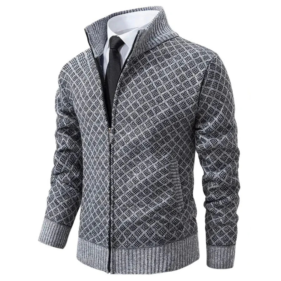 Aris - Cardigan com fecho frontal e padrão