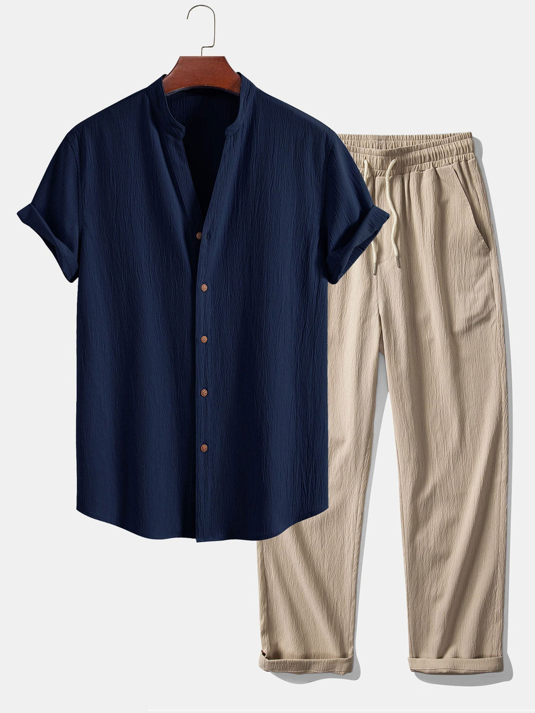 Adrian - Conjunto de camisa e calças leves de verão