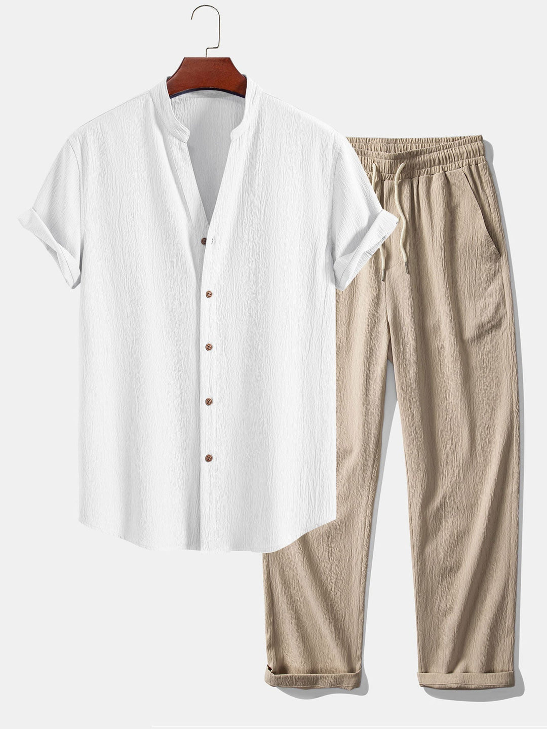 Adrian - Conjunto de camisa e calças leves de verão
