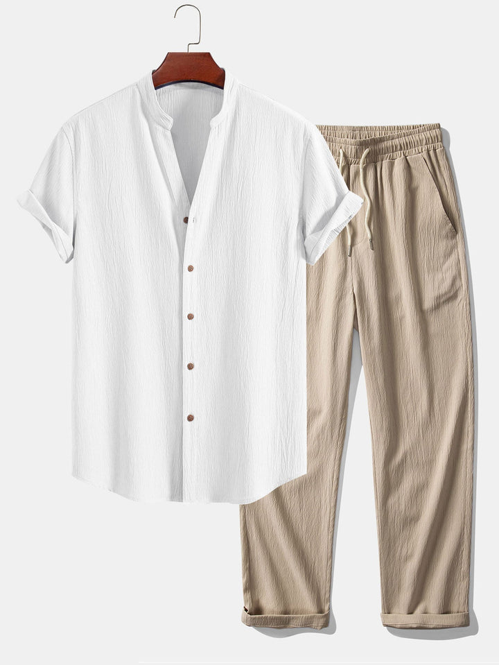 Adrian - Conjunto de camisa e calças leves de verão