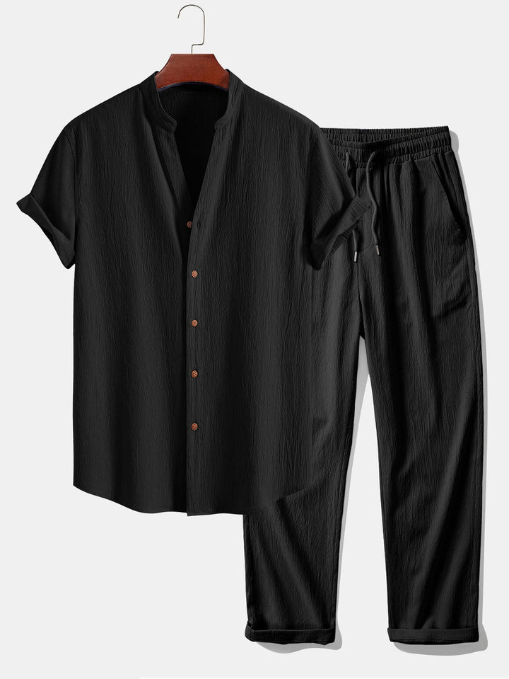 Adrian - Conjunto de camisa e calças leves de verão