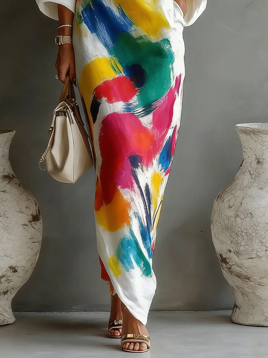 Adoressa - Vestido longo escultural de um ombro só