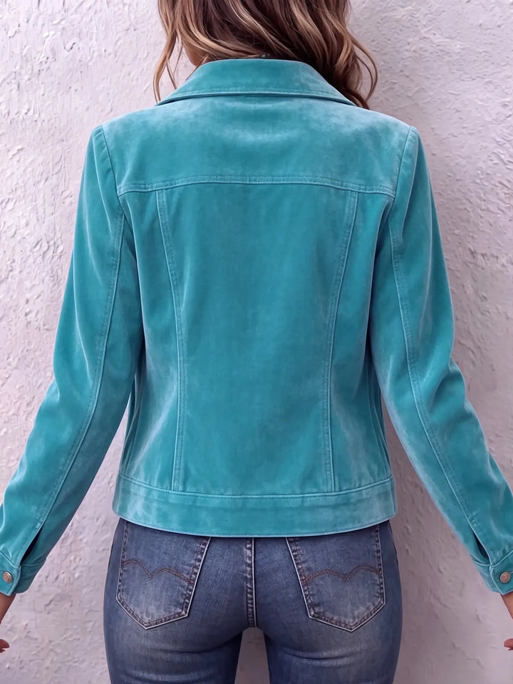 Amandria - Casaco abotoado com lavagem vintage