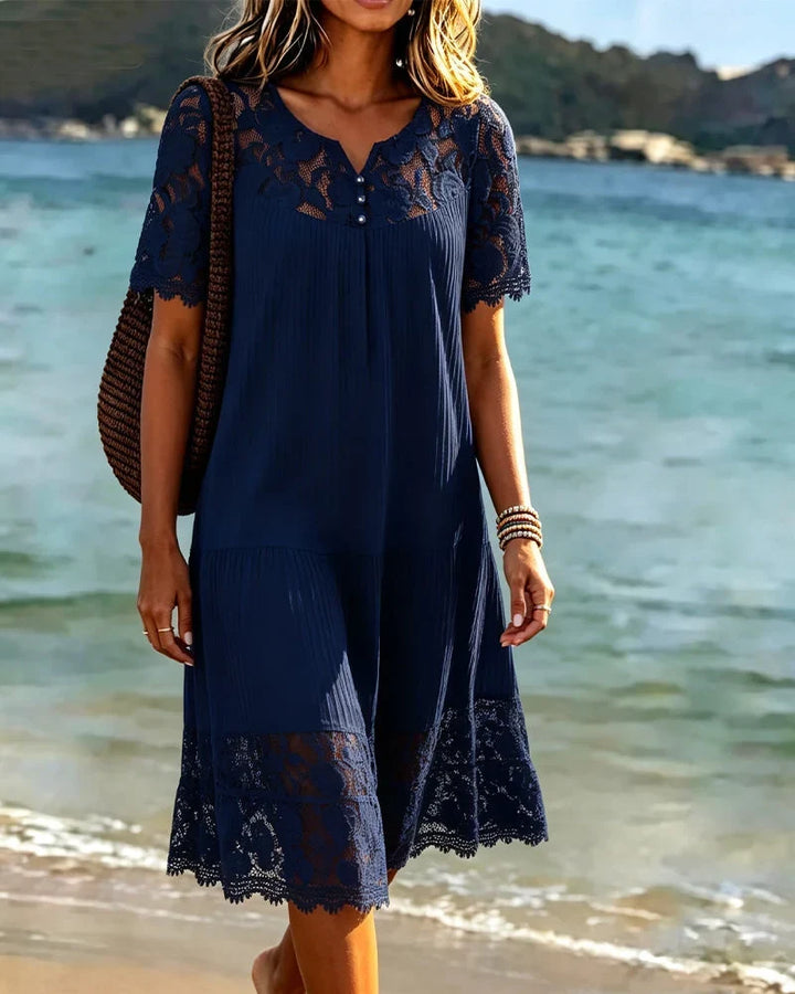 Hannelisse - Vestido leve de verão com renda