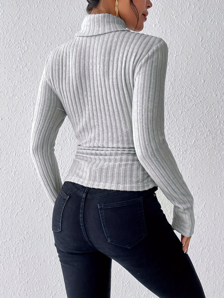 Amity - Camisola de gola alta com toque suave