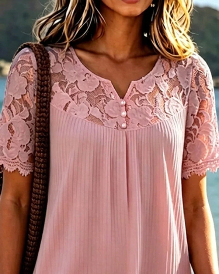 Hannelisse - Vestido leve de verão com renda