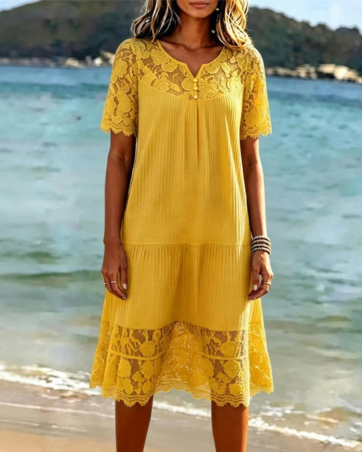 Hannelisse - Vestido leve de verão com renda