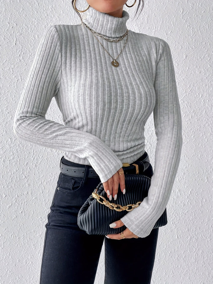 Amity - Camisola de gola alta com toque suave