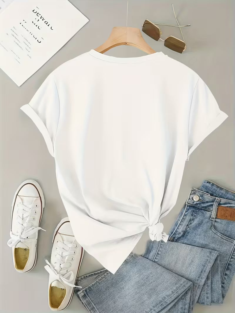 Sarai - T-shirt com estampado de coração de café