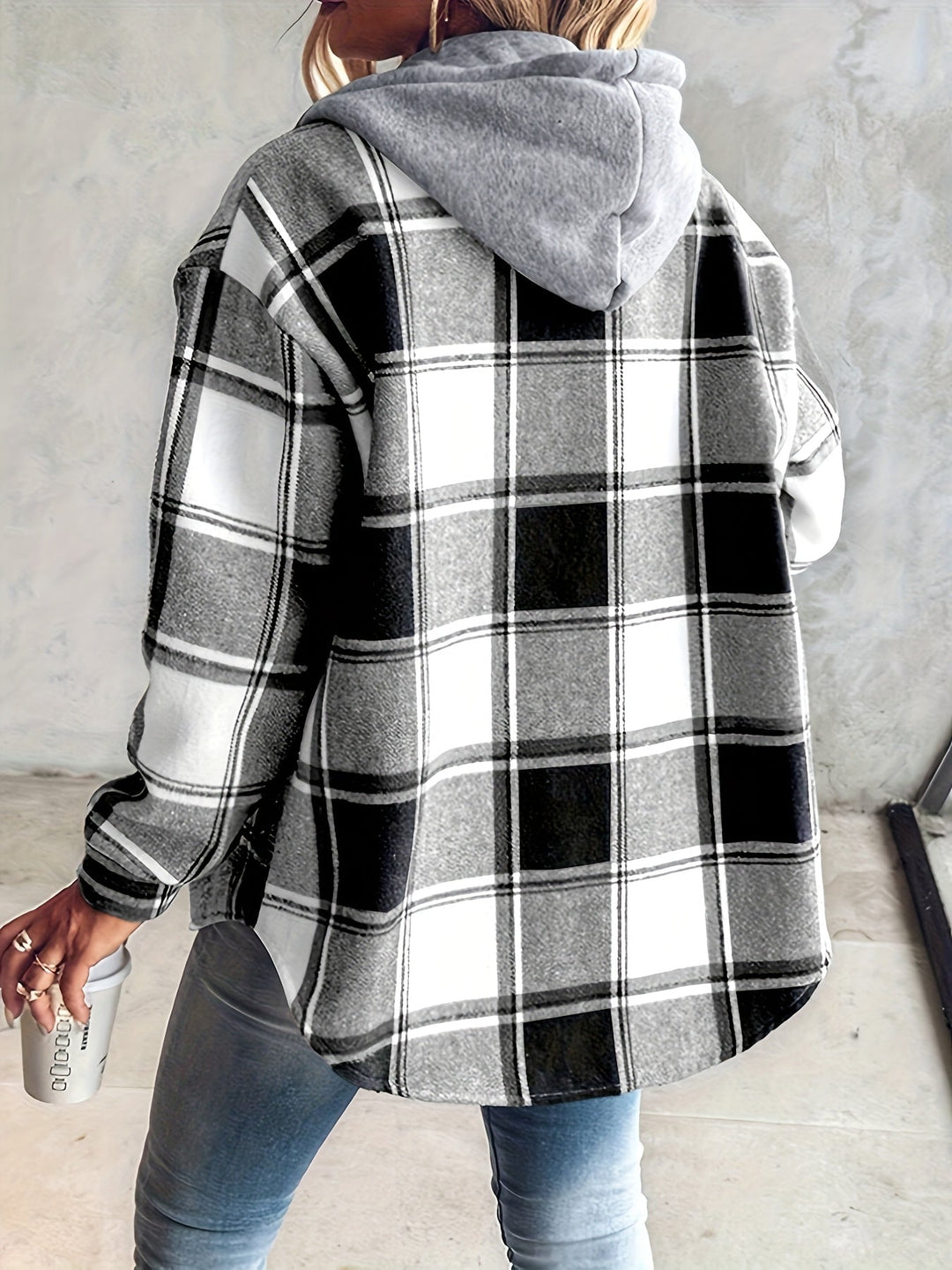 Genevessa - Sobrecamisa com capuz e toque suave
