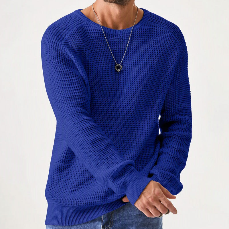 Isric - Camisola de malha texturada com gola redonda