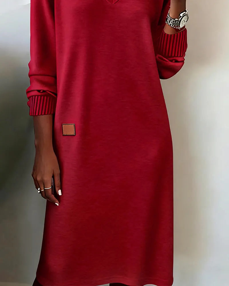 Galenique - Vestido de malha de corte descontraído com decote em V